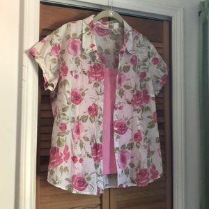 Short sleeve shirt with tank